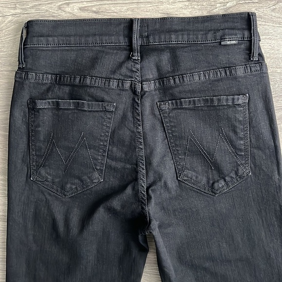 MOTHER The Insider Crop Step Fray Not Guilty Size 28 Bootcut Black Grunge 90s - Picture 8 of 12